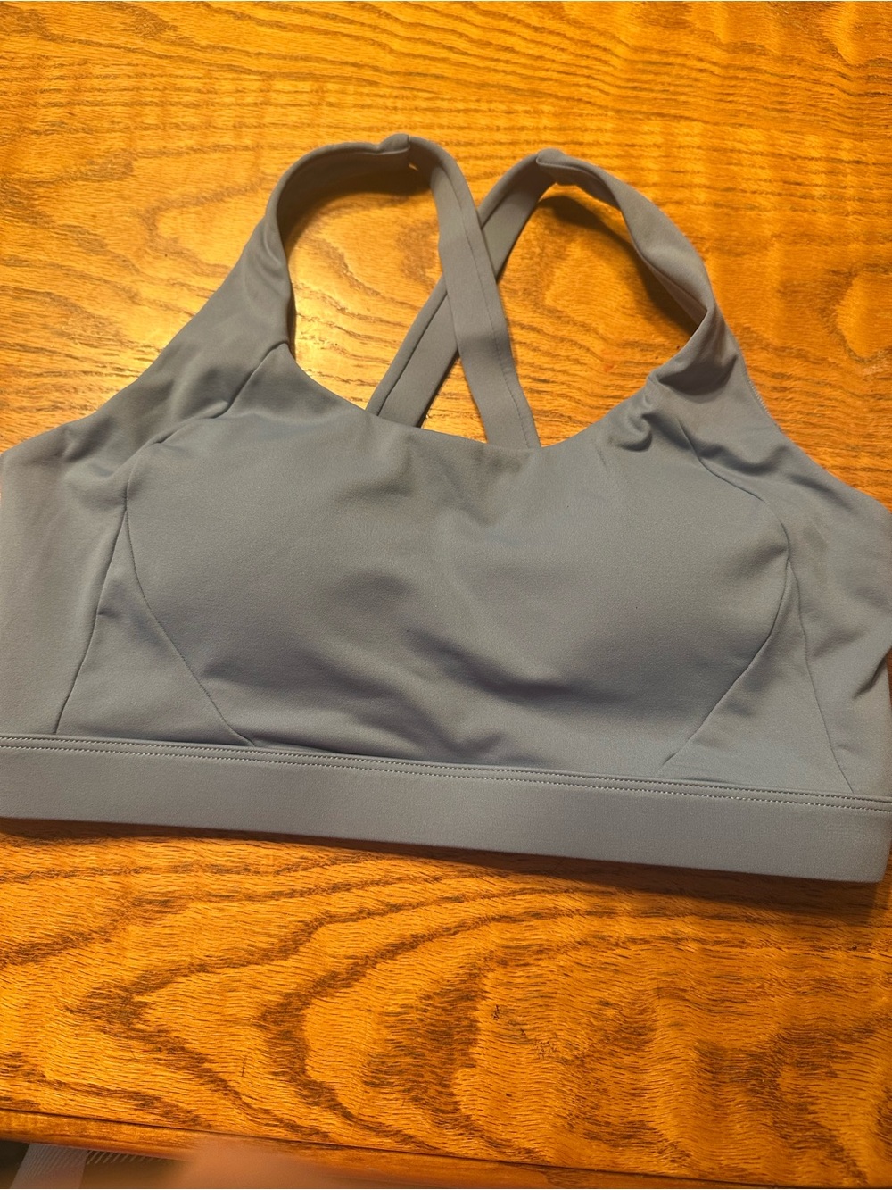 Crossback Support Sports Bra in Light Slate Blue